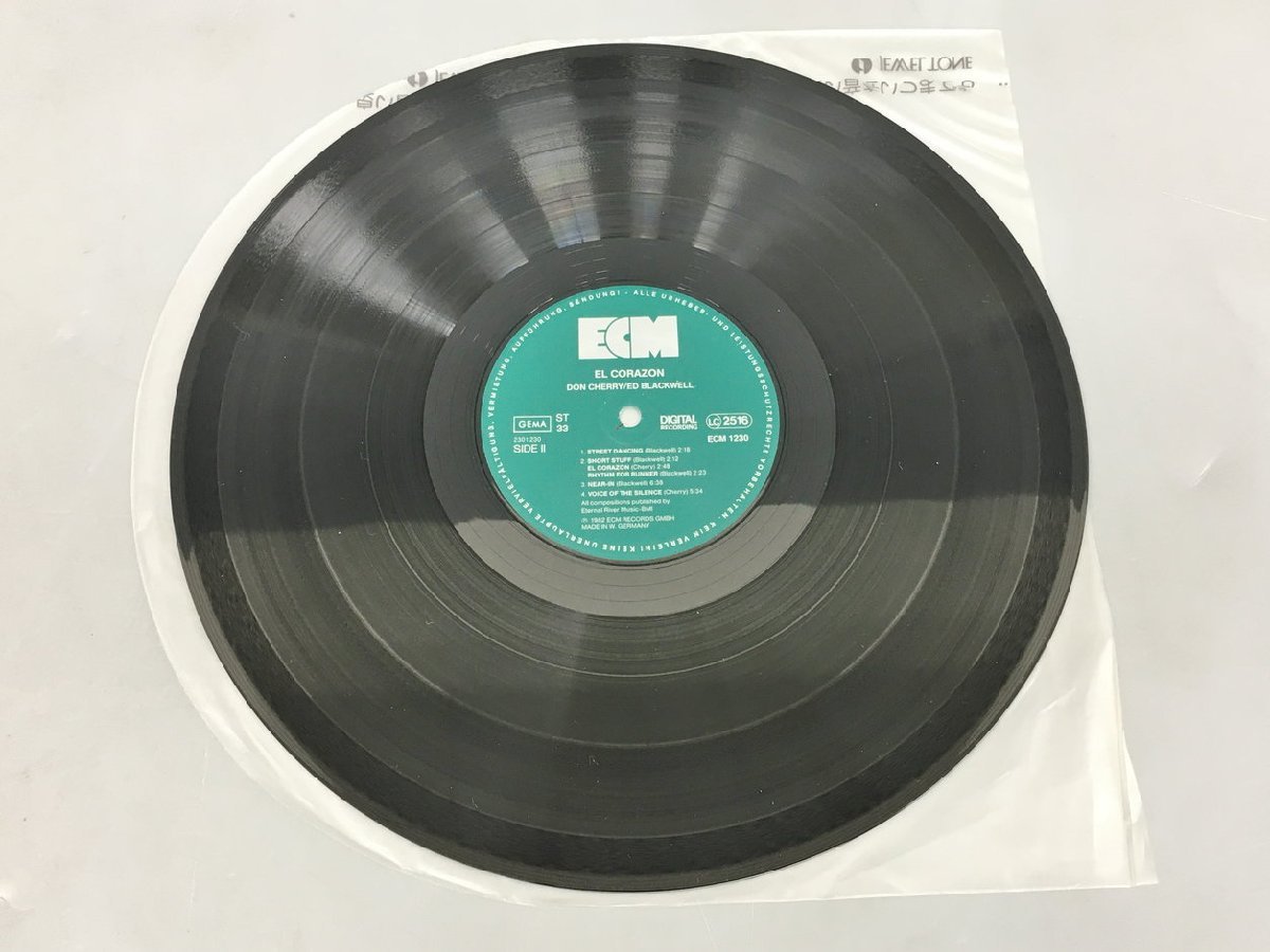 LPレコード Don Cherry Ed Blackwell El Corazon ECM 1230 美品 2401LO009の画像5