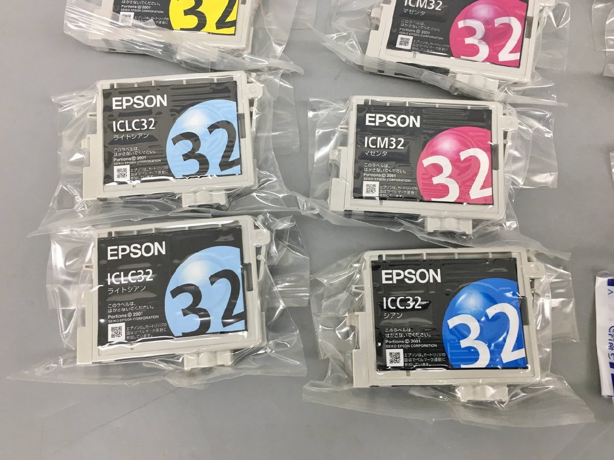 純正インクカートリッジ6色まとめセット ICBK32 ICM32 ICC32 ICY32 ICLM32 ICLC32 エプソン EPSON 未使用 2401LR111_画像3