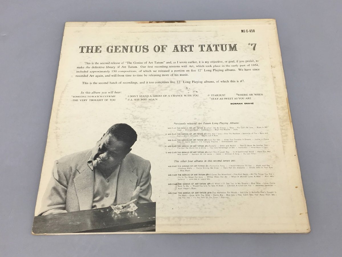LPレコード The Genius Of Art Tatum 7 Clef Records MG C-658 2401LBM038_画像2