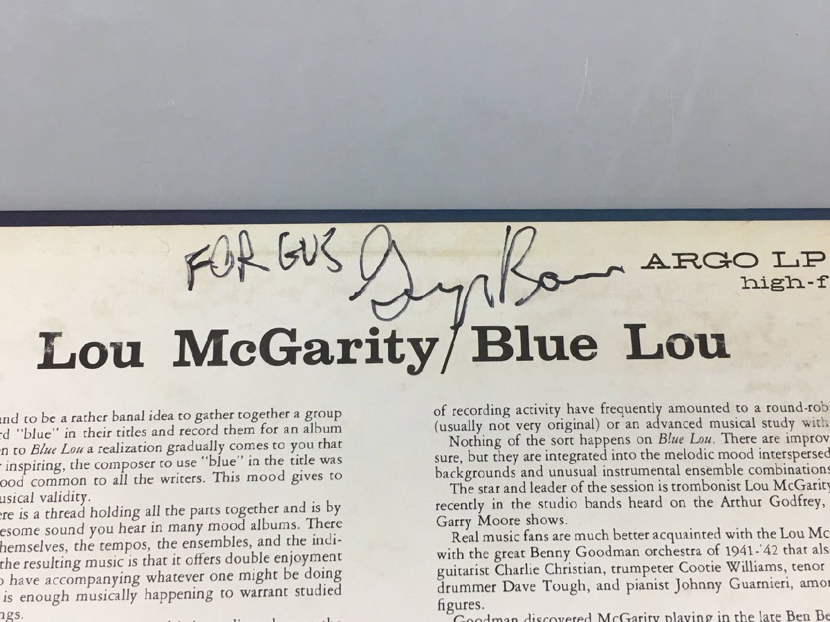 LPレコード Blue Lou The Lou McGarity Big Eight ARGO LP 654 2401LBM036の画像9