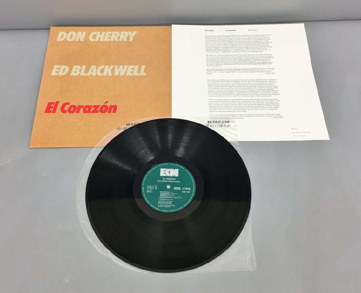 LPレコード Don Cherry Ed Blackwell El Corazon ECM 1230 美品 2401LO009の画像3