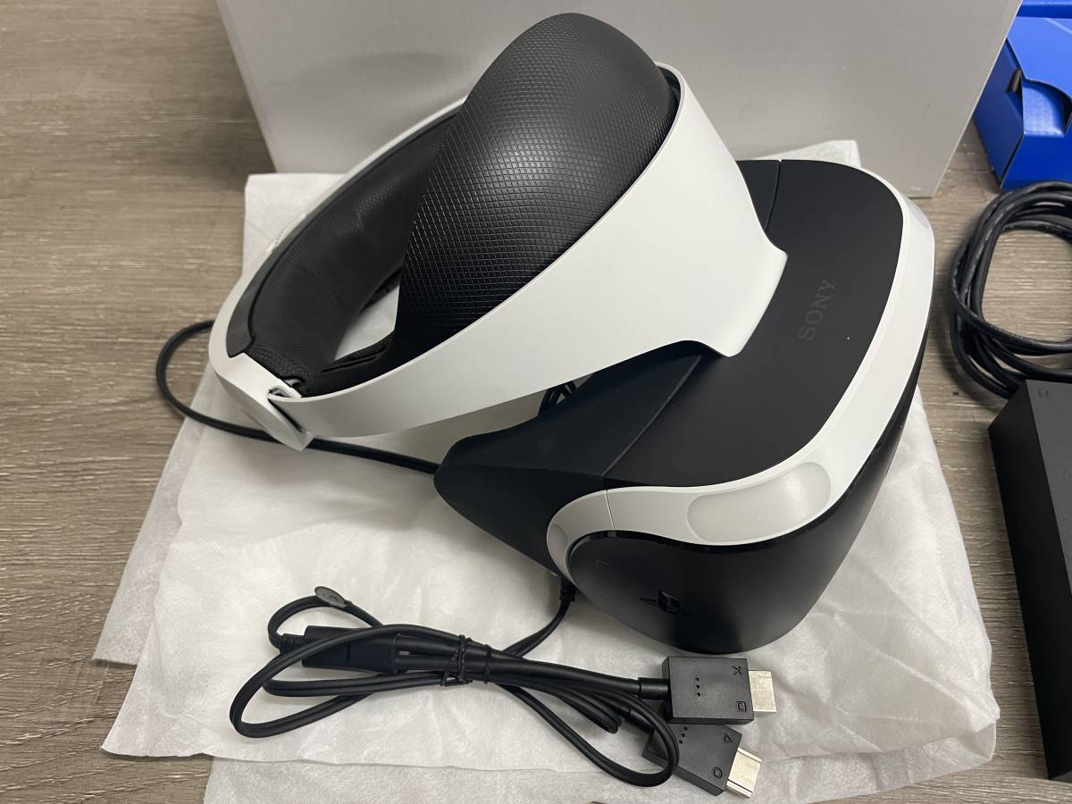 ☆ PSVR ☆ PlayStation VR CUHJ-16000 起動OK ヘッドセット プロセッサユニット 箱 説明書 Playstation4 プレイステーション4_画像2