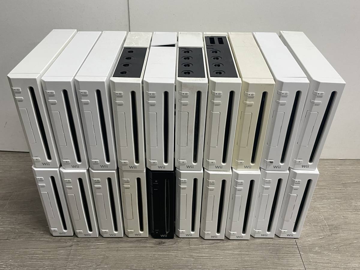 ☆ Wii ☆ 本体 RVL-001 大量 まとめ 20台 セット 本体のみ リモコン ヌンチャク 他付属品欠 動作未確認 ジャンク Nintendo 任天堂_画像1