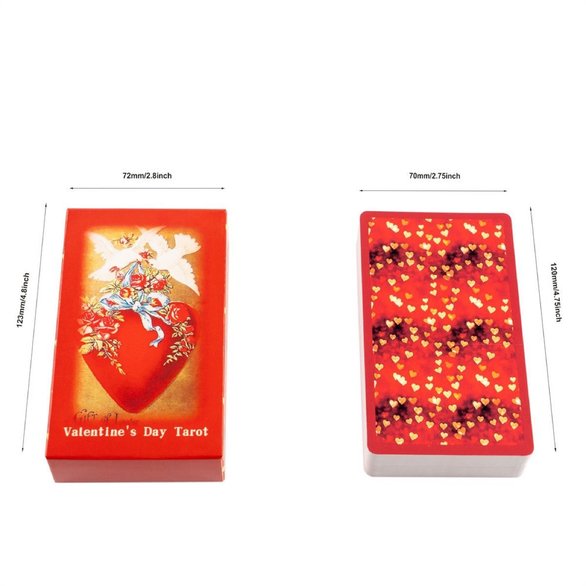 【希少】バレンタインデー　タロットカード　天使　カード　 ハート　赤　レッド