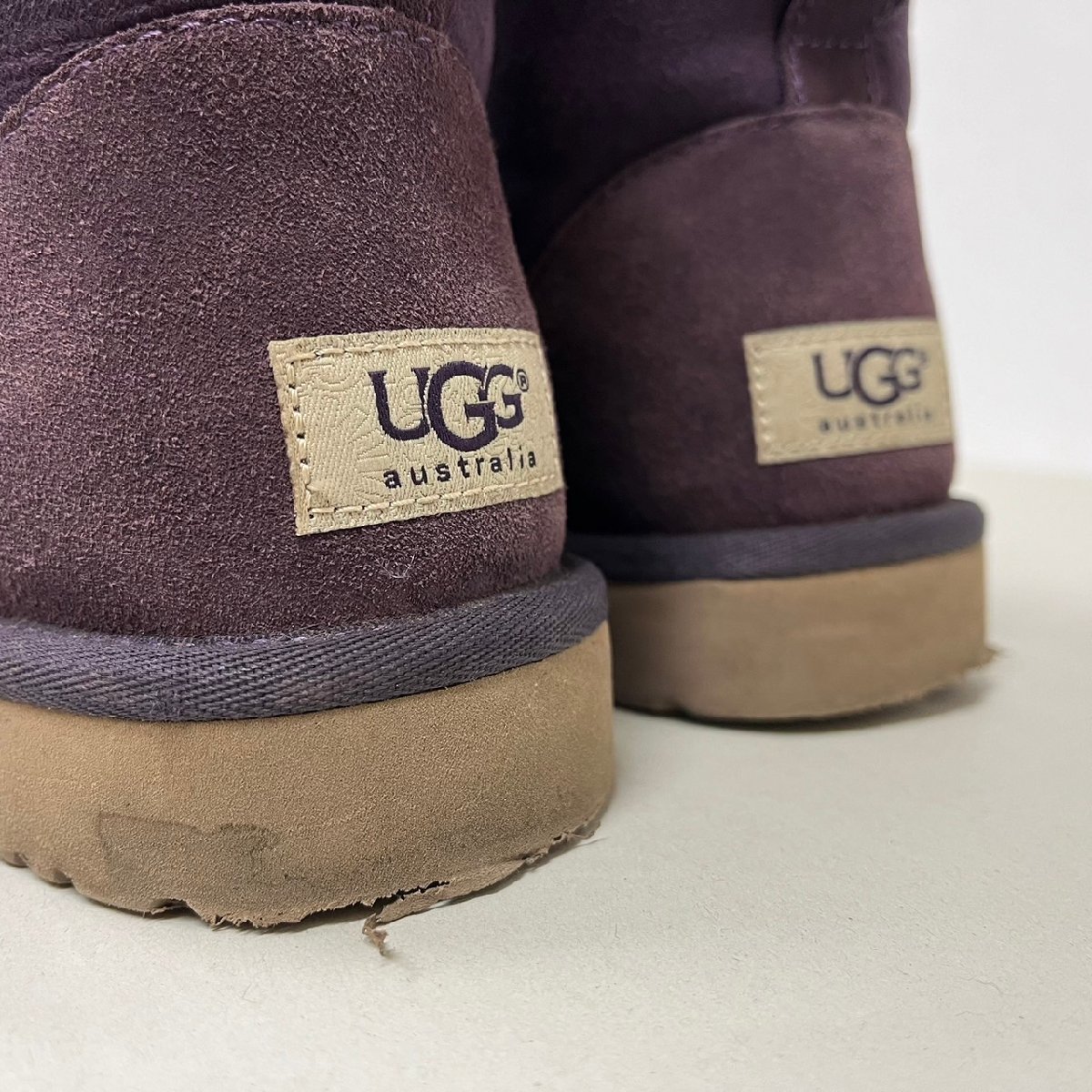 ▽▼アグ UGG オーストラリア ムートンブーツ クラシックミニ 【US7/38/24㎝】 パープル系カラー 紫 ショートブーツ レディース 5854▼▽_画像6