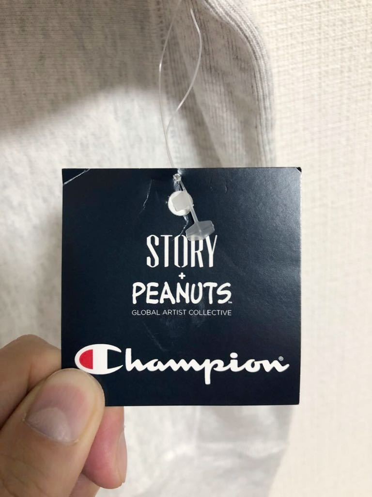 激レア☆ チャンピオン×ピーナッツ×ケニーシャーフ champion リバースウィーブ スウェット L スヌーピー チャーリーブラウン ビンテージ_画像9