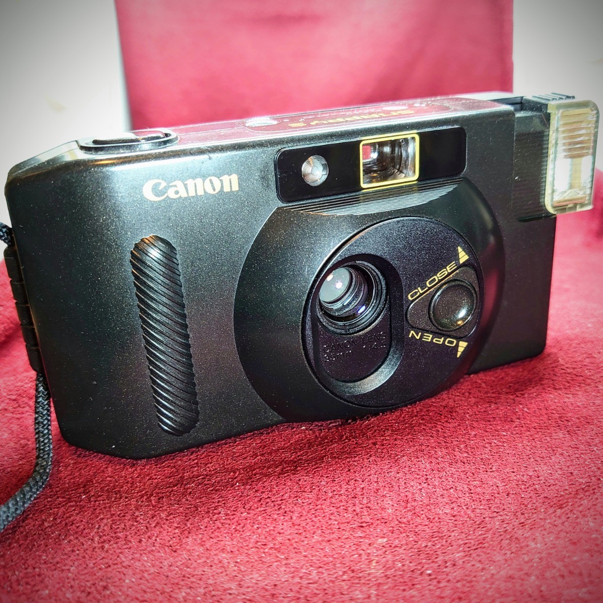 113【フラッシュ/シャッターOK】Canon SNAPPY S コンパクトフィルムカメラ キヤノン スナッピイ エス LENS F:4.5 35mm_画像1