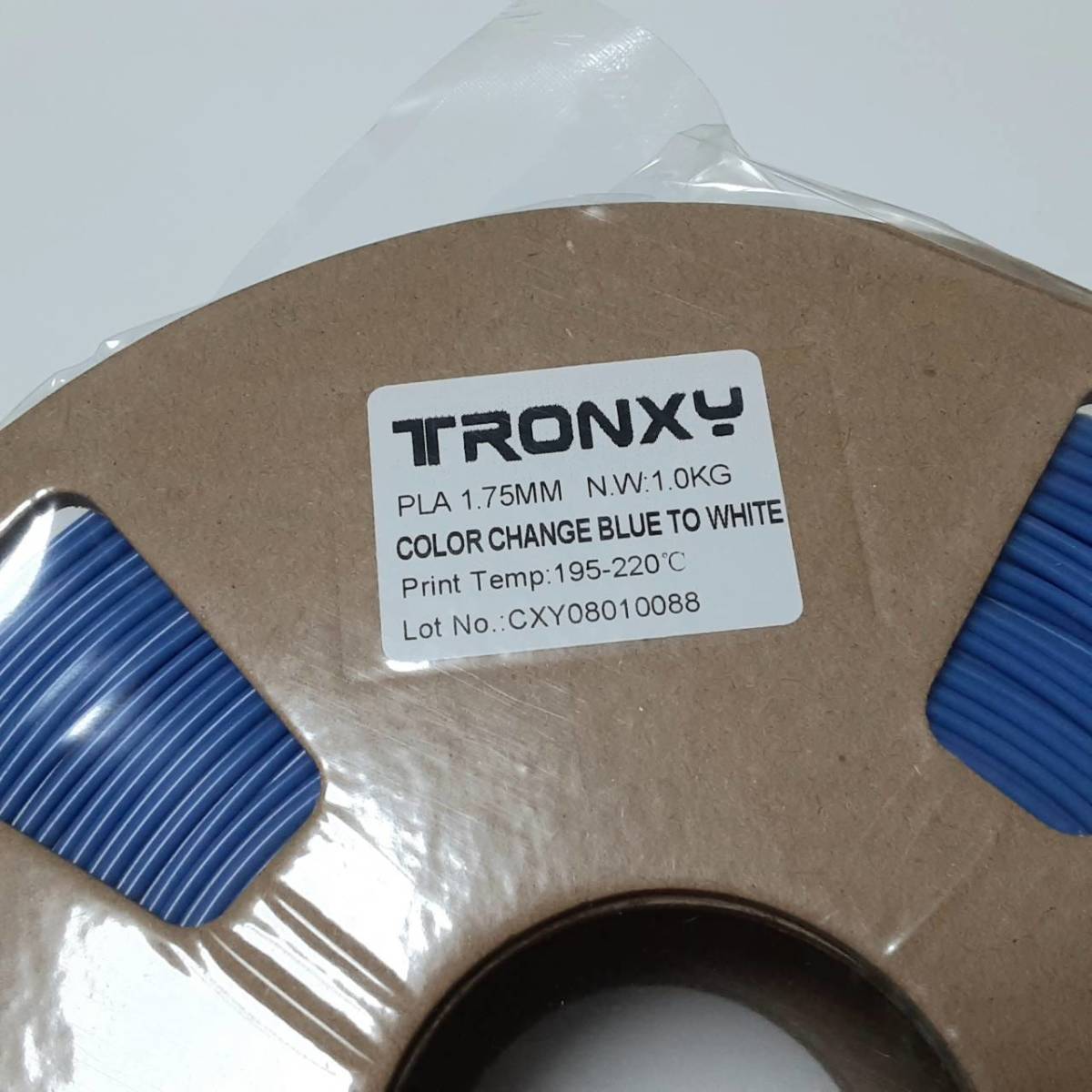 送料無料 3Dプリンター 温度変化 3色の変化 PLAフィラメント TRONXY 1.75mm 1Kg 2.2ポンド 寸法精度+/- 0.03 新品 未開封_画像5