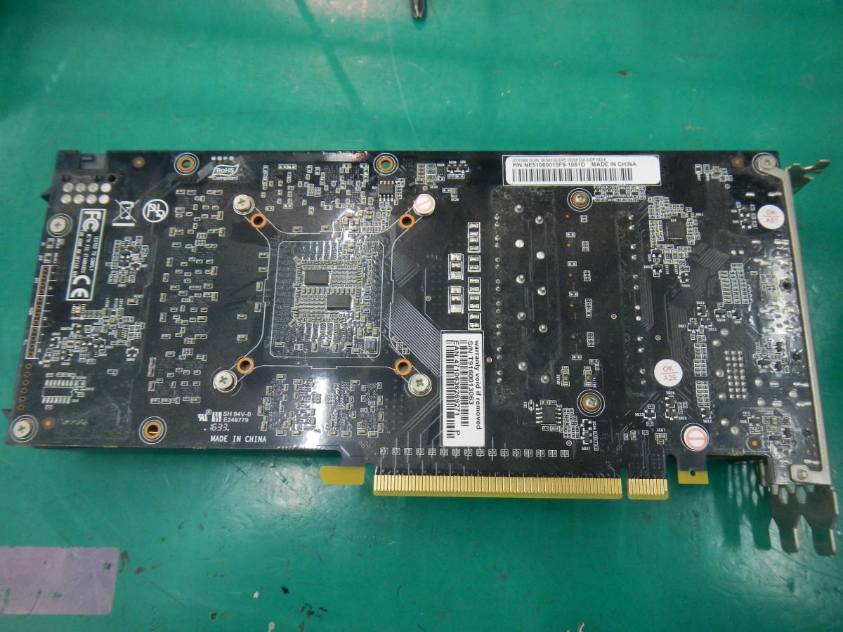 動作品 GeForce GTX 1060 Dual 3072M GDDR5 palit_画像2