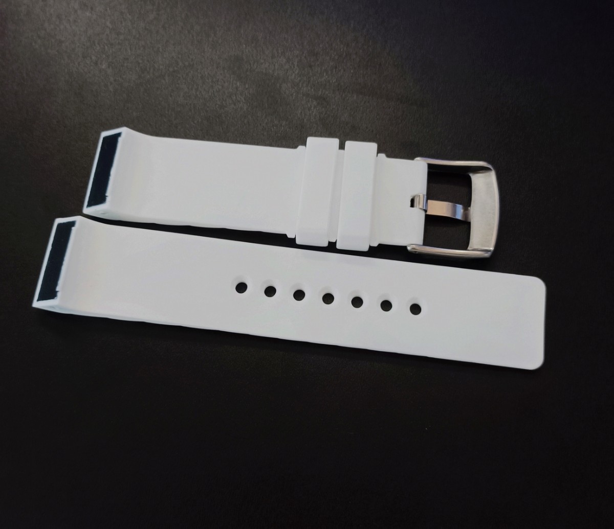 23mm 腕時計 シリコン ラバーベルト ホワイト 白 Dバックル 23mm 腕時計 シリコン ラバーベルト ホワイト 白 Dバックル