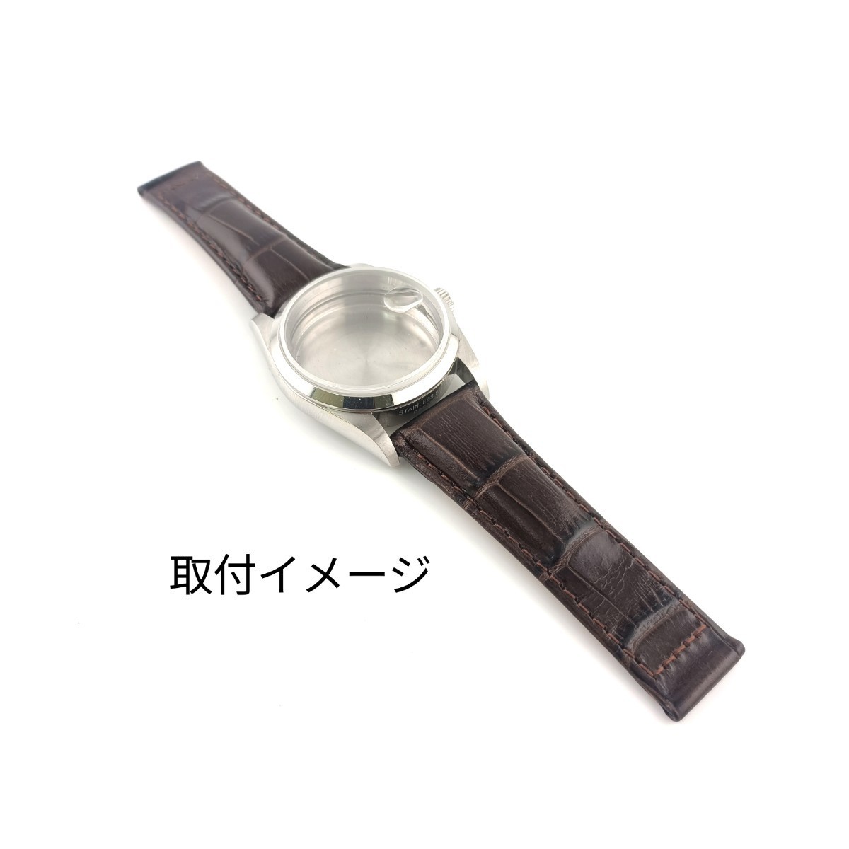 20mm イタリアンカーフレザー 革ベルト 20mm ダークブラウン 20mm イタリアンカーフレザー 革ベルト 20mm ダークブラウン