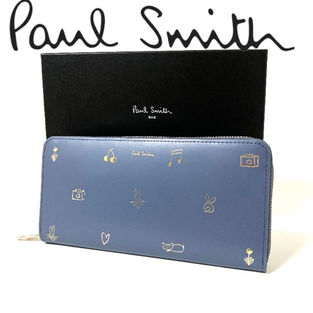 Paul Smith ポールスミス  ミックスドゥードゥル ラウンドジップ長財布