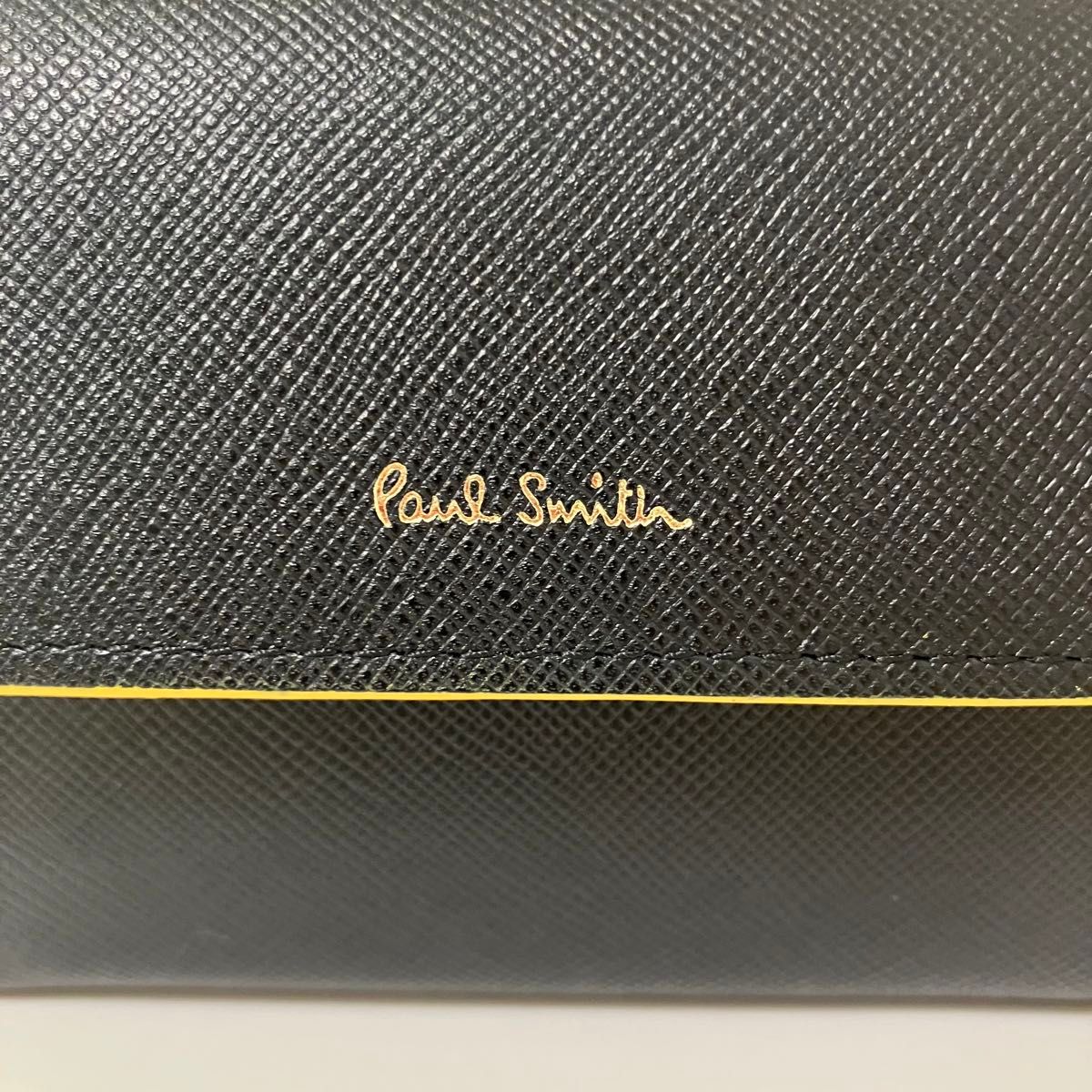 Paul Smith ポールスミス　三つ折り財布　ブラック　エンボスレザー　 ポールスミス 二つ折り財布 財布 レザー
