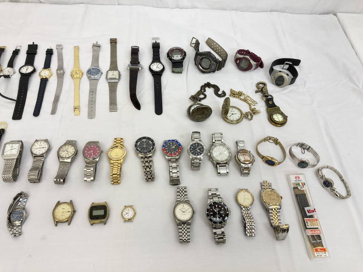 【OM73】(O)腕時計 その他 まとめ売り 約53点 SEIKO CITIZEN renoma CASIO 懐中時計 他 ジャンク扱い 中古現状品_画像3