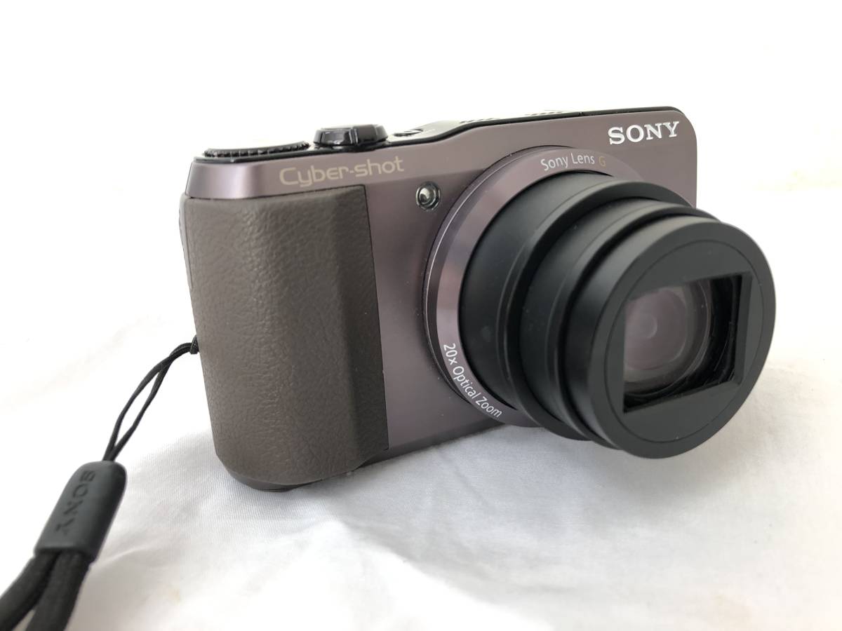【JN1】(O) SONY ソニー Cyber-Shot DSC-HX30V コンパクト デジタルカメラ ブラウン バッテリー付き 通電動作確認済み 中古現状品_レンズ、画面にキズございます。