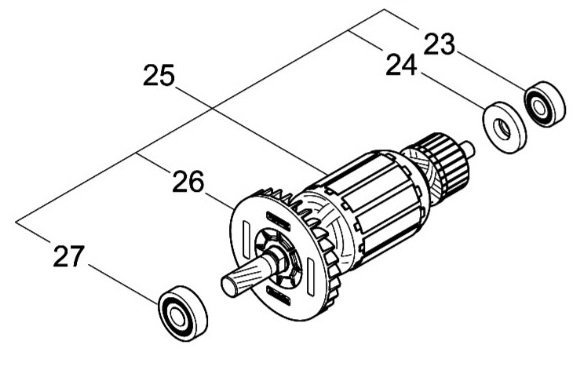 マキタ makita 165mmマルノコ HS6301（青）用 アーマチュア１００Ｖ 513960-2 部品 修理 パーツ 丸のこ 丸鋸 丸ノコ 建築 大工 リフォーム_HS6301（青）用 アーマチュア１００Ｖ