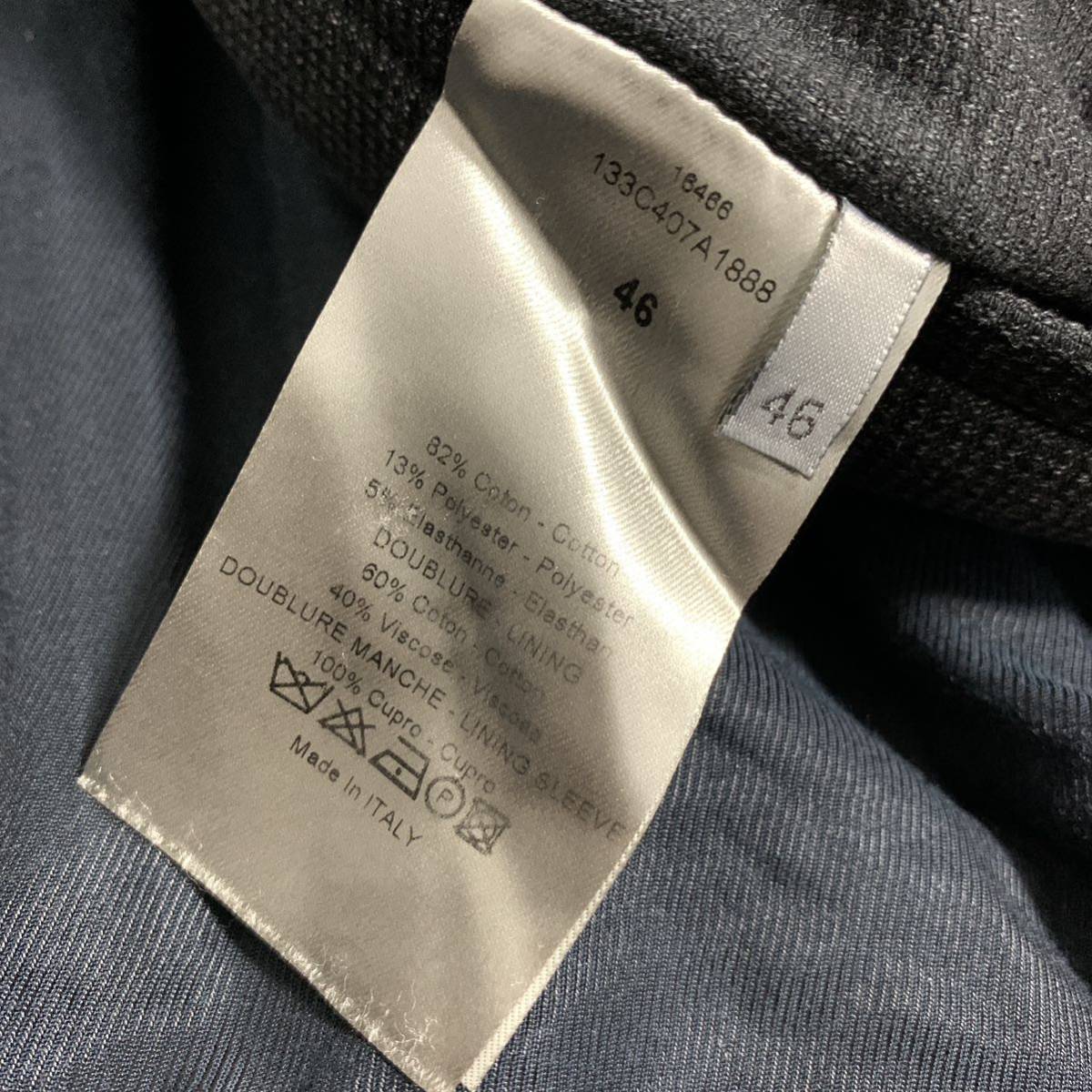 美品 クリスチャンディオール 【最高級品】 Dior Homme ピーコート Pコート アウター ジャケット ブラック メンズ サイズ46（M位）_画像7