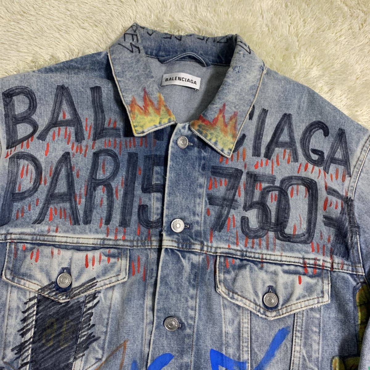 未使用級 バレンシアガ 【有名人着用モデル】 BALENCIAGA デニム 未使用級 バレンシアガ 【有名人着用モデル】 BALENCIAGA デニム