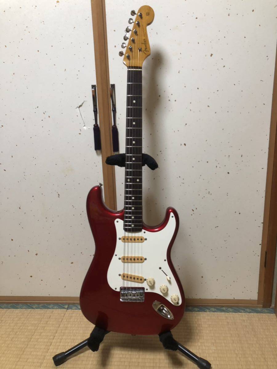 希少 Fender Japan ST62-48 ハードテイル 1990年 フジゲン製 ストラトキャスター キャンディアップルレッド フェンダー ジャパン シリアル_画像1