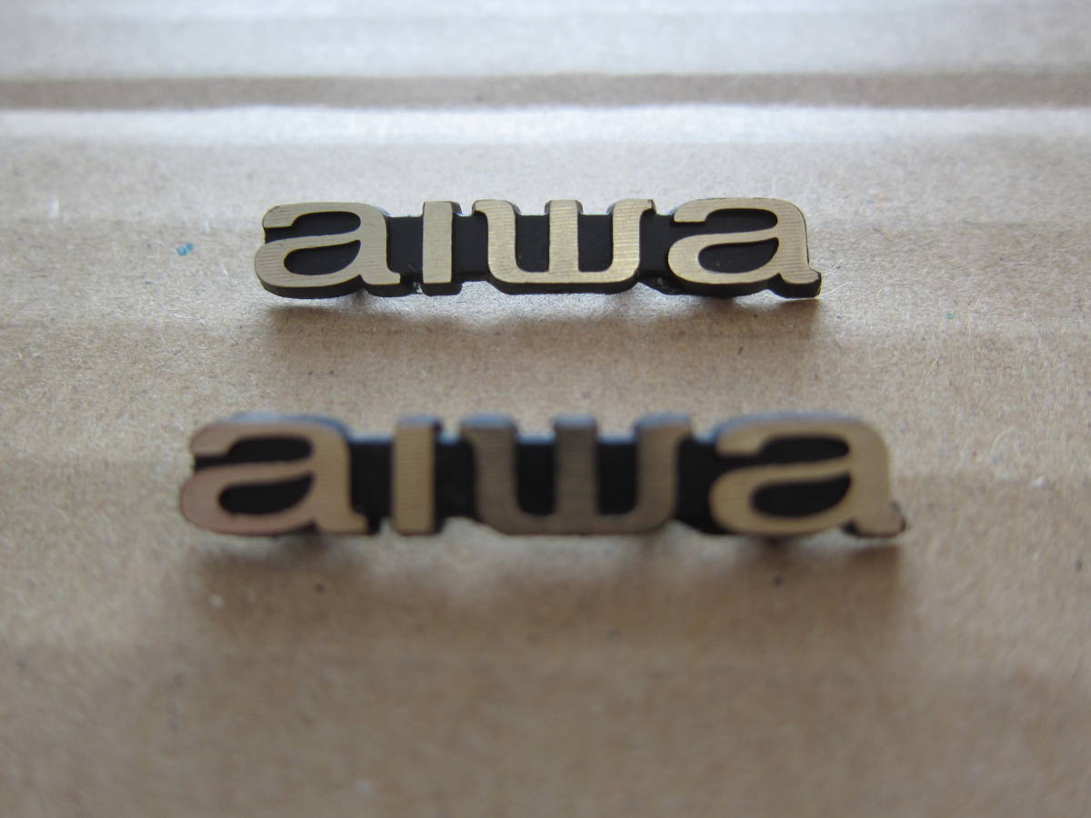 AIWA 　　スピーカー 　　 エンブレム 　　3.2cm　 　2個_画像1
