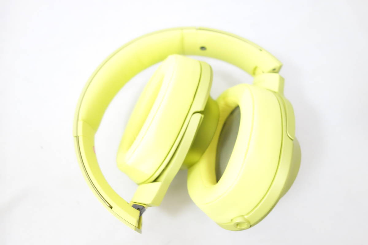 【美品】 ソニー SONY h.ear on ヘッドホン ライムイエロー MDR-100A MDR-100A(Y)_画像4