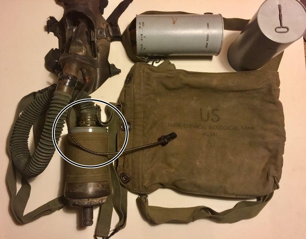 #.実物米陸軍,米海兵隊官給品- M-24 ,M-25, M25A1GAS MASK用 新品M10A1 Gas Mask Filter. 特殊部隊SEAL空挺部隊 RE-PACKAGE3_画像8