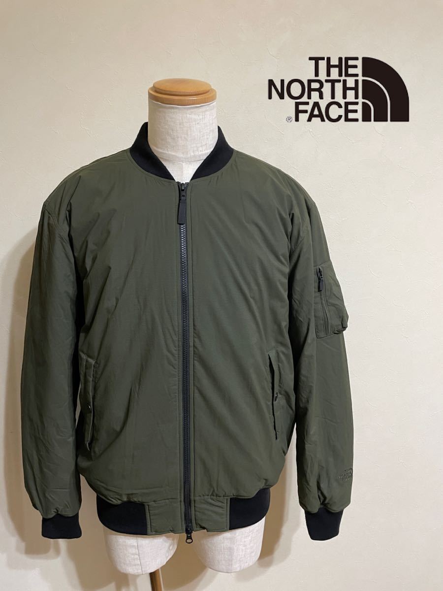 【美品】 THE NORTH FACE ザ ノースフェイス トランジットボンバー 中わた ジャケットMA-1 トップス アウトドア サイズM 長袖 ニュートープ_画像1