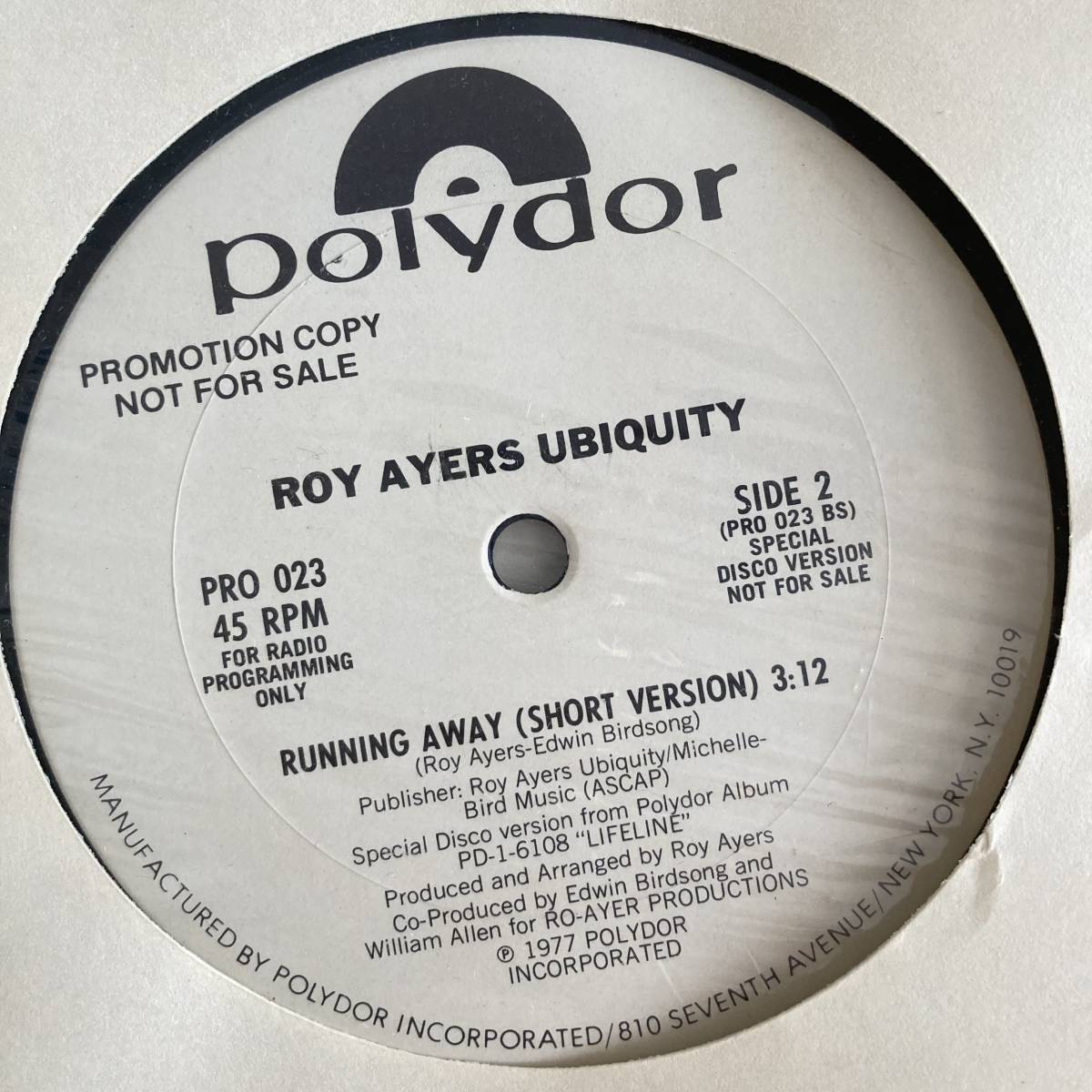 Roy Ayers Ubiquity - Running Away 12 INCH_画像4