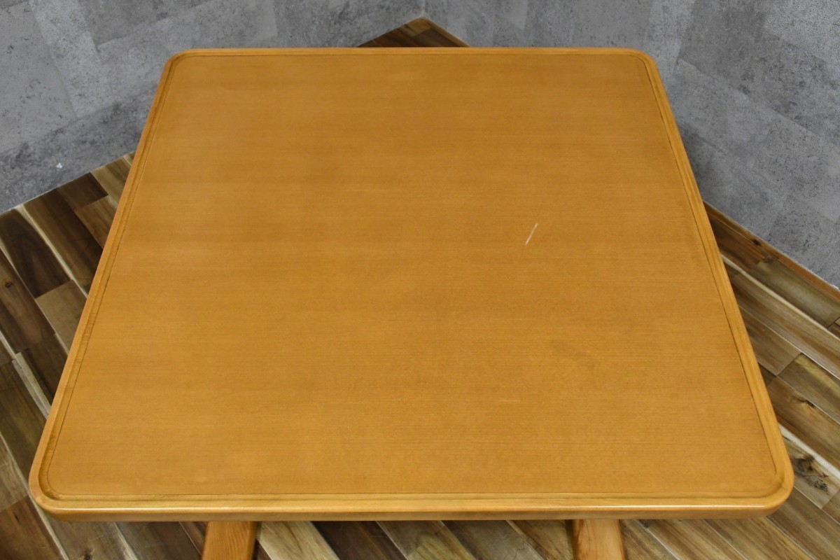 PB4AK11 起立木工 ダイニング 3点セット ダイニングテーブル ダイニングチェア 座面回転式 ブナ材 アームチェア 食卓机 食卓椅子 _画像5