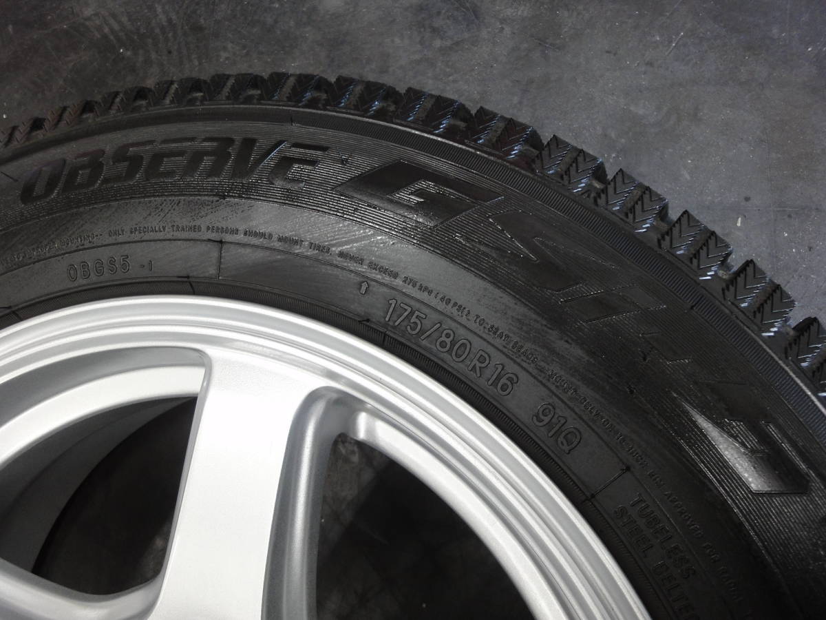 ジムニー用スタットレスセット★ＴＯＹＯ　オブザーブＧＳi－５　１７５/８０R１６付き★16インチ　5.5J　IS22　PCD139.7-5H_画像9