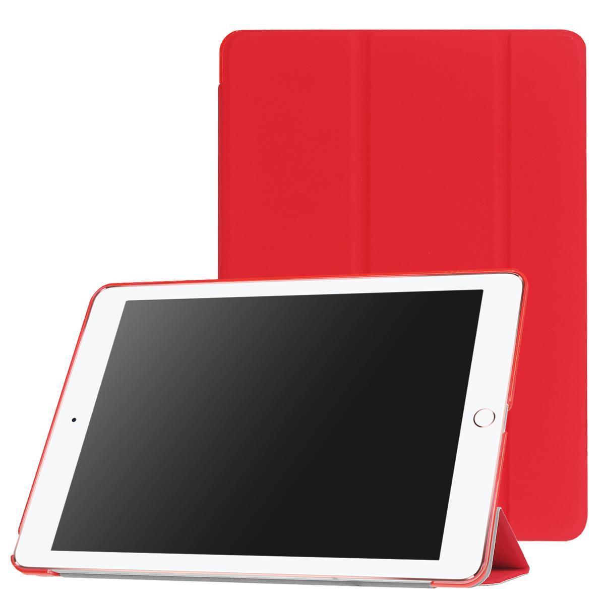 iPad ケース iPad Pro (9.7インチ) 三つ折スマートカバー PUレザー アイパッド カバー スタンド機能　レッド_画像1