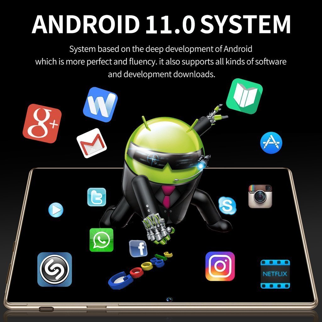 新入荷☆ タブレット PC 10.1インチ Android 11.0 Wi-Fiモデル 液晶 simフリー GMS認証 軽量 在宅勤務 ネット授業 8GB+256GB グリーン_画像6