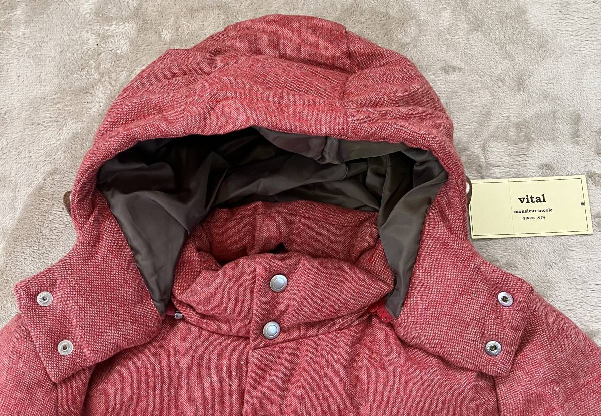 ◆ MONSIEUR NICOLE (ムッシュニコル) Vital ダウンジャケット 赤系 サイズ(46）M ◆_画像6
