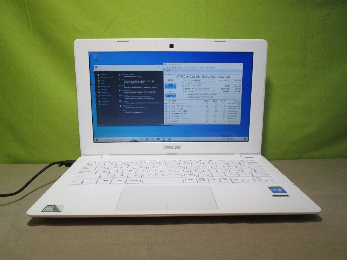 ASUS X200MA-KXWHITE【Celeron N2830 2.16GHz】　【Win10 Home】 Libre Office 保証付 [88021]_画像9