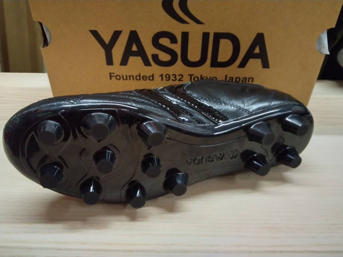 ヤスダ YASUDA サッカーシューズ サッカースパイク LIGARESTA PRO YSD-F20.001 BLK/BLK 25,5cm オールカンガルー革_画像2