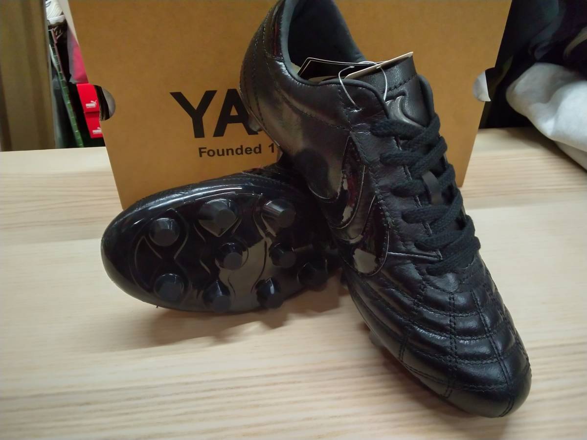 ヤスダ YASUDA サッカーシューズ サッカースパイク LIGARESTA PRO YSD-F20.001 BLK/BLK 25,5cm オールカンガルー革_画像3