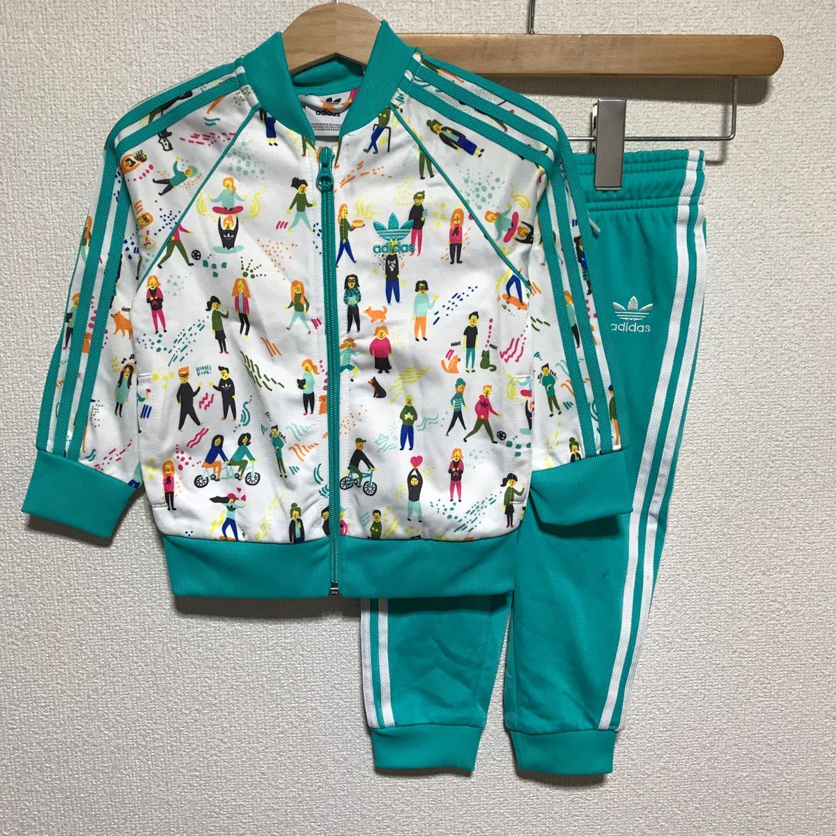 [即決古着]adidas Originals/アディダスオリジナルス/SUPERSTAR SET/セットアップ/ジャージ上下セット/キッズ/子供服/90サイズ/ED7708_画像1