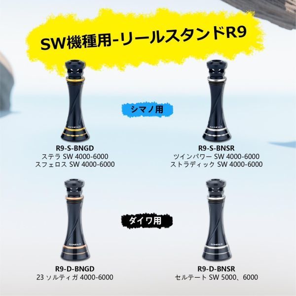 ゴメクサス 正規 ネイビーゴールド 錆びない SW リールスタンド 55mm ダイワ 用 ソルティガ セルテート レガリス シマノ_画像2