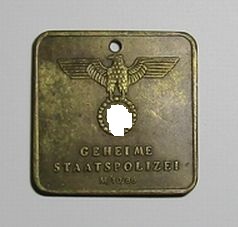 ナチスドイツ ゲシュタポIDタグ 実物 アウシュビッツの画像1