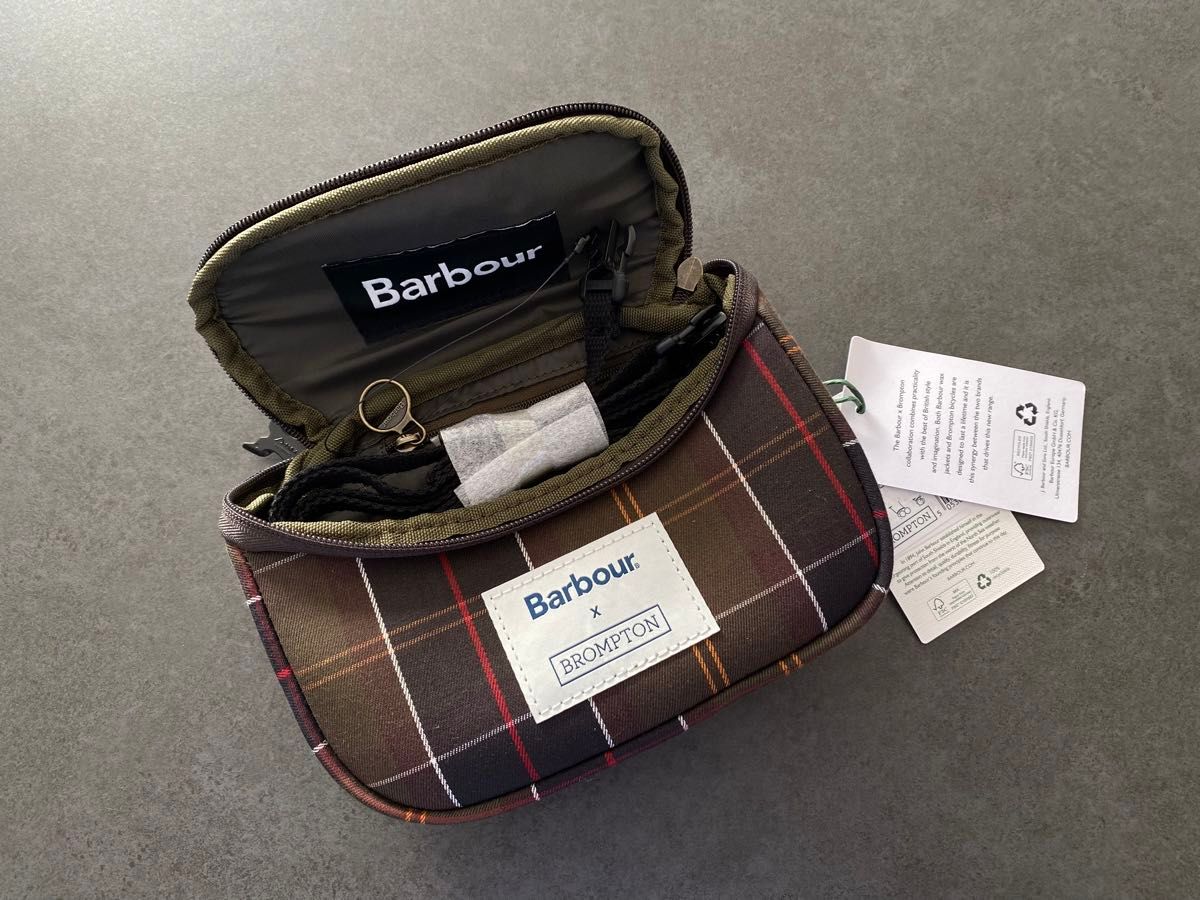 新品未使用〉ブロンプトン×バブアー コラボポーチ Barbour 新品未使用〉ブロンプトン×バブアー コラボポーチ Barbour