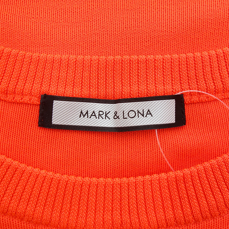 MARKLONA ゴルフ 21SS Mercury Crew Sweater ロゴ カットソー オレンジ メンズ46_画像3