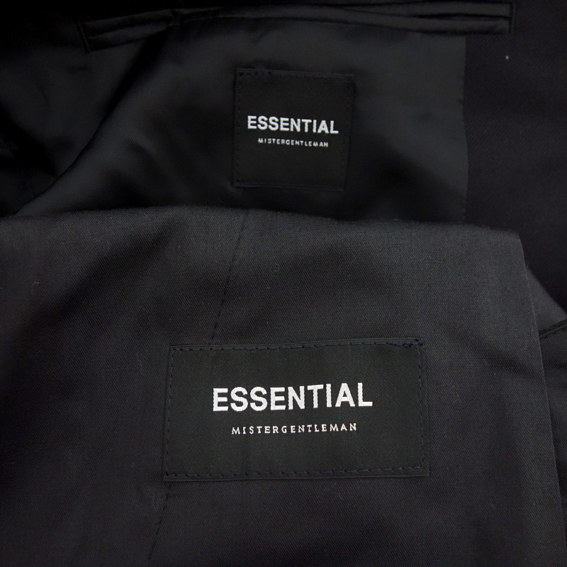 【特別価格】MR GENTLEMAN ESSENTIAL ジャケット スラックス スーツ セットアップ ブラック メンズXXL_画像3