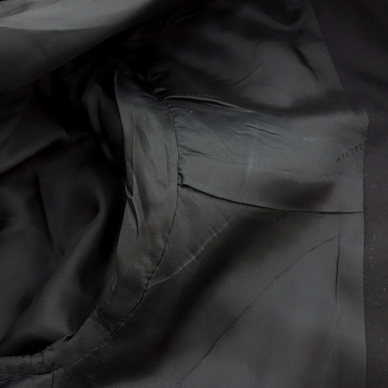 【特別価格】MR GENTLEMAN ESSENTIAL ジャケット スラックス スーツ セットアップ ブラック メンズXXL_画像5