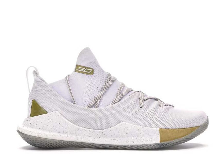27.0cm Under Armour Curry 5 "White/Gold" 27cm 3020657-100