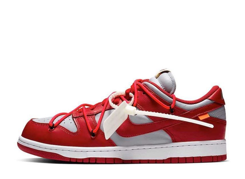 26.0cm Off-White Nike Dunk Low "University Red/Wolf Grey" 26cm CT0856-600