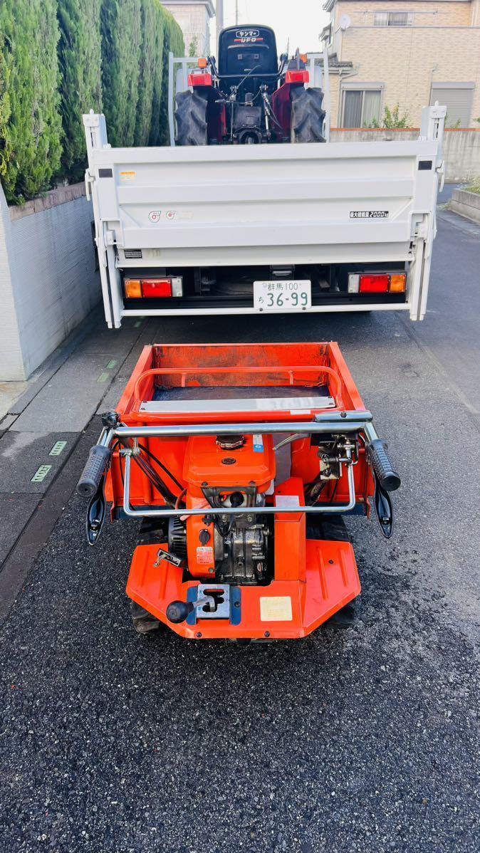 筑水キャニコム BFP402 運搬車 クボタエンジン、リコイル式 手動ダンプ最大積載250㎏クローラ式 パーツ 中古 埼玉発 小美品の画像1