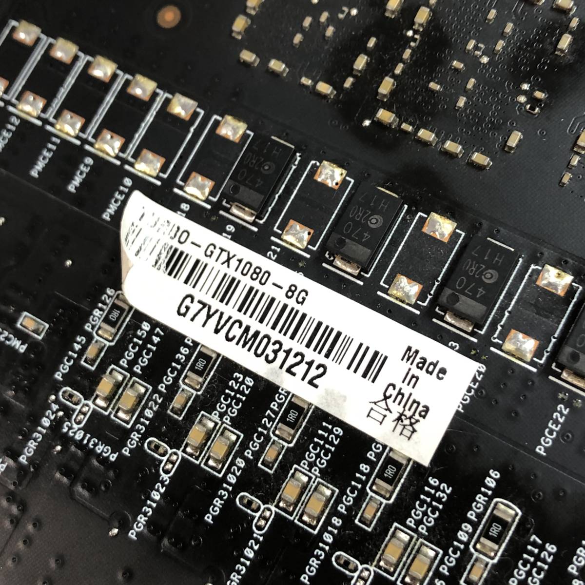 ジャンク品 ASUS NVIDIA GeForce GTX1080搭載ビデオカード メモリ8GB