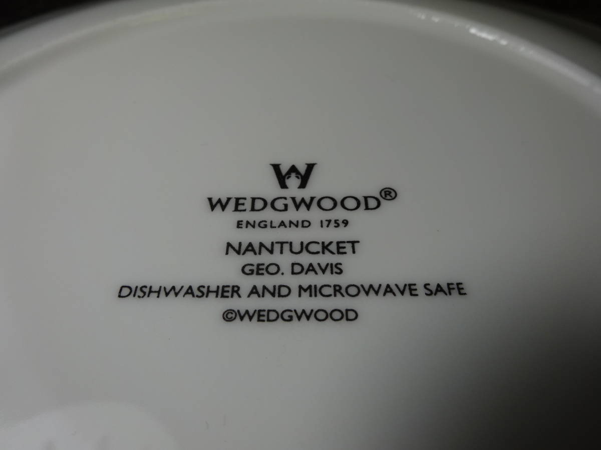 京都8☆ウェッジウッド ナンタケットWEDGWOOD NANTUCKET プレート 白い盛皿 化粧箱 未使用保管品_画像8