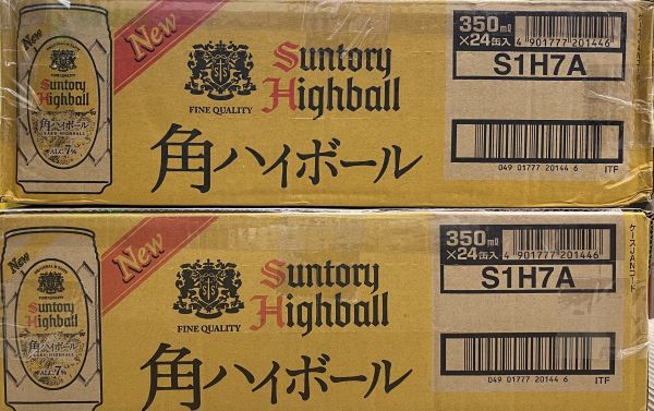 O19-62 1円～訳あり サントリー 角ハイボール Alc.7％ 350ml×24缶入り 2ケース 合計48缶　同梱不可・まとめて取引不可_画像4