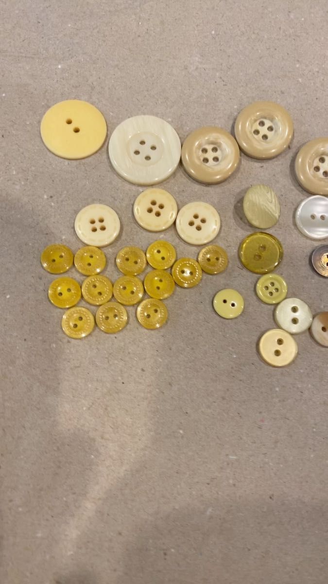 黄色系ボタン色々　ハンドメイド資材